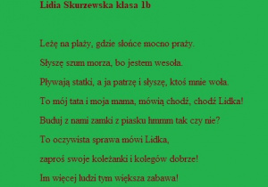 Lidia Skurzewska, kl.1b.